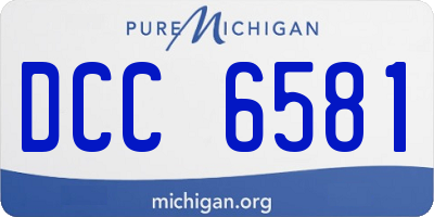 MI license plate DCC6581