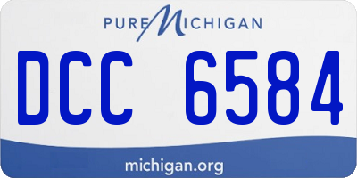 MI license plate DCC6584