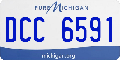MI license plate DCC6591