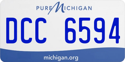MI license plate DCC6594