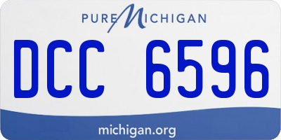 MI license plate DCC6596