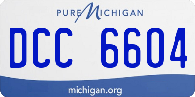 MI license plate DCC6604