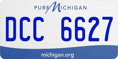 MI license plate DCC6627