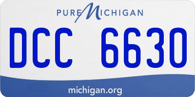 MI license plate DCC6630