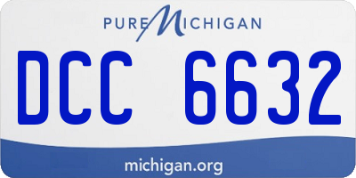 MI license plate DCC6632
