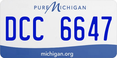 MI license plate DCC6647