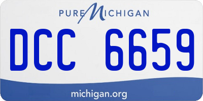 MI license plate DCC6659
