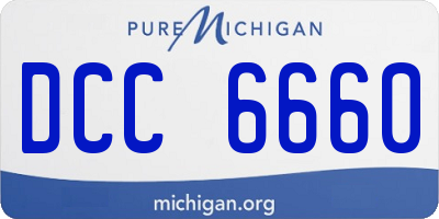 MI license plate DCC6660