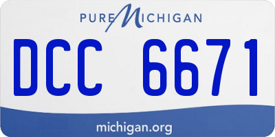 MI license plate DCC6671