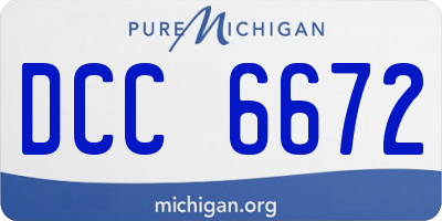 MI license plate DCC6672
