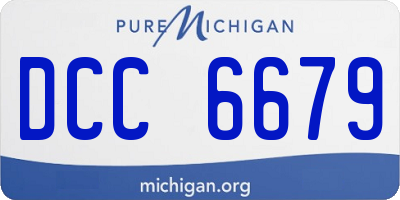 MI license plate DCC6679