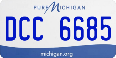 MI license plate DCC6685
