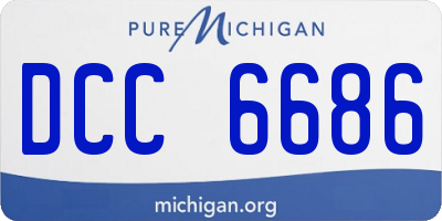 MI license plate DCC6686