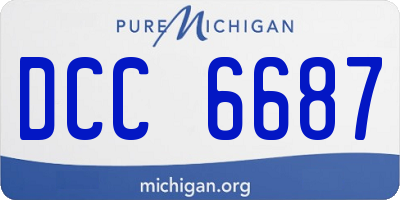 MI license plate DCC6687