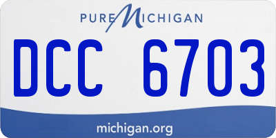 MI license plate DCC6703