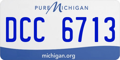 MI license plate DCC6713