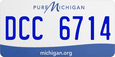 MI license plate DCC6714