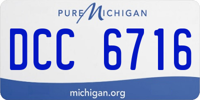 MI license plate DCC6716