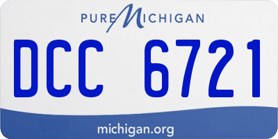 MI license plate DCC6721