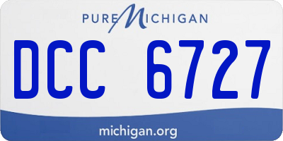 MI license plate DCC6727