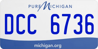 MI license plate DCC6736