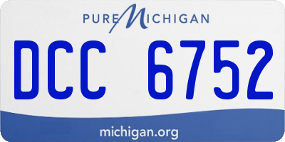 MI license plate DCC6752