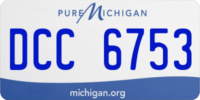 MI license plate DCC6753