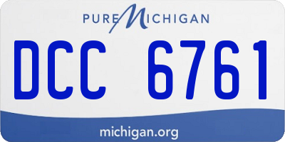 MI license plate DCC6761