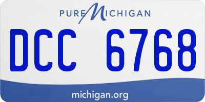 MI license plate DCC6768