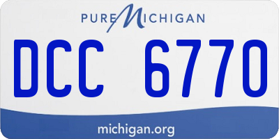 MI license plate DCC6770