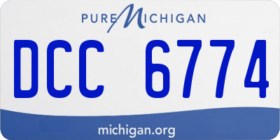 MI license plate DCC6774