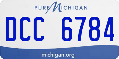 MI license plate DCC6784