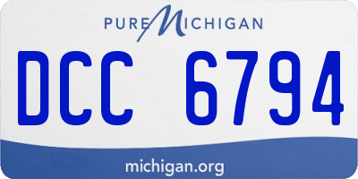 MI license plate DCC6794
