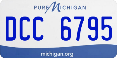 MI license plate DCC6795
