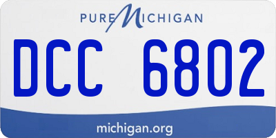 MI license plate DCC6802