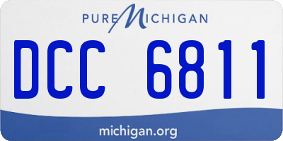 MI license plate DCC6811