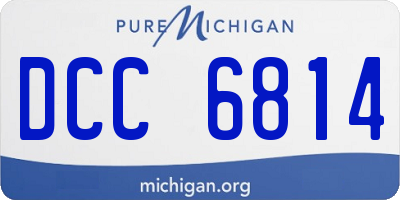 MI license plate DCC6814