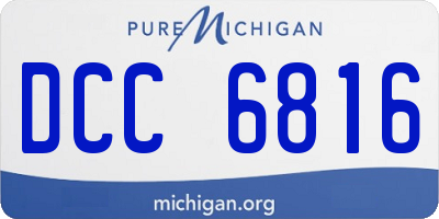 MI license plate DCC6816
