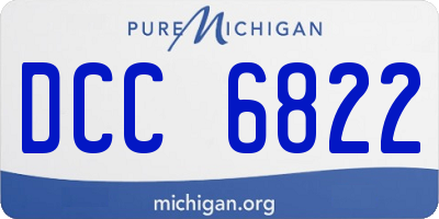 MI license plate DCC6822