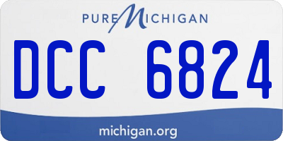 MI license plate DCC6824