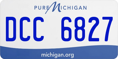 MI license plate DCC6827