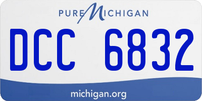 MI license plate DCC6832