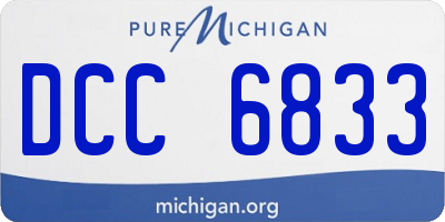 MI license plate DCC6833
