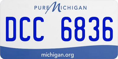 MI license plate DCC6836