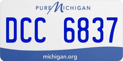 MI license plate DCC6837