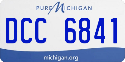 MI license plate DCC6841
