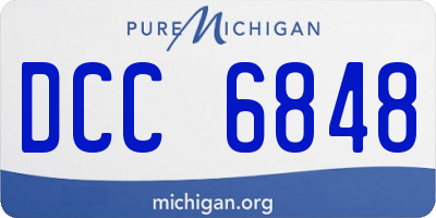 MI license plate DCC6848
