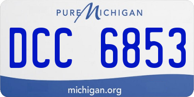 MI license plate DCC6853