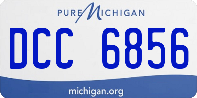 MI license plate DCC6856