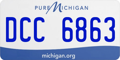 MI license plate DCC6863